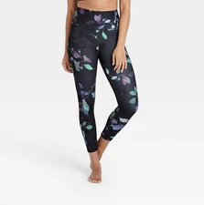 Women's Contour Power Waist High-Rise Leggings 26" - All in Motion  Floral Navy
