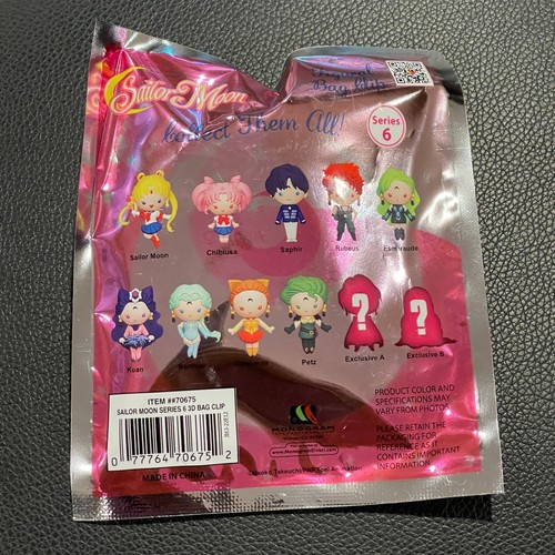 CALAVERAS * SAILOR MOON 3D Figura Bolso Clip * NUEVO en BOLSO ABIERTO Serie 6 Monograma - Imagen 6 de 6