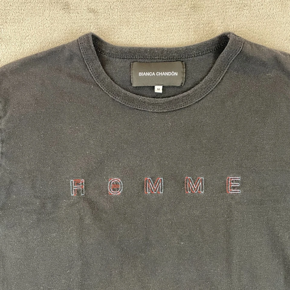 Camiseta Bianca Chandon Hombre Mediana Desteñida Negra Hombre Mujer Sobreteñida Manga Corta Foto 3 de 4