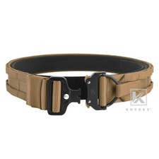 KRYDEX Tactical Belt 1.75in Heavy Duty Rigger MOLLE D-ring Quick Release Coyote