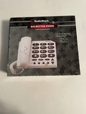 RadioShack Big Button Corded Phone 43-341 Flashing Ring Indicator 3-One touch EM