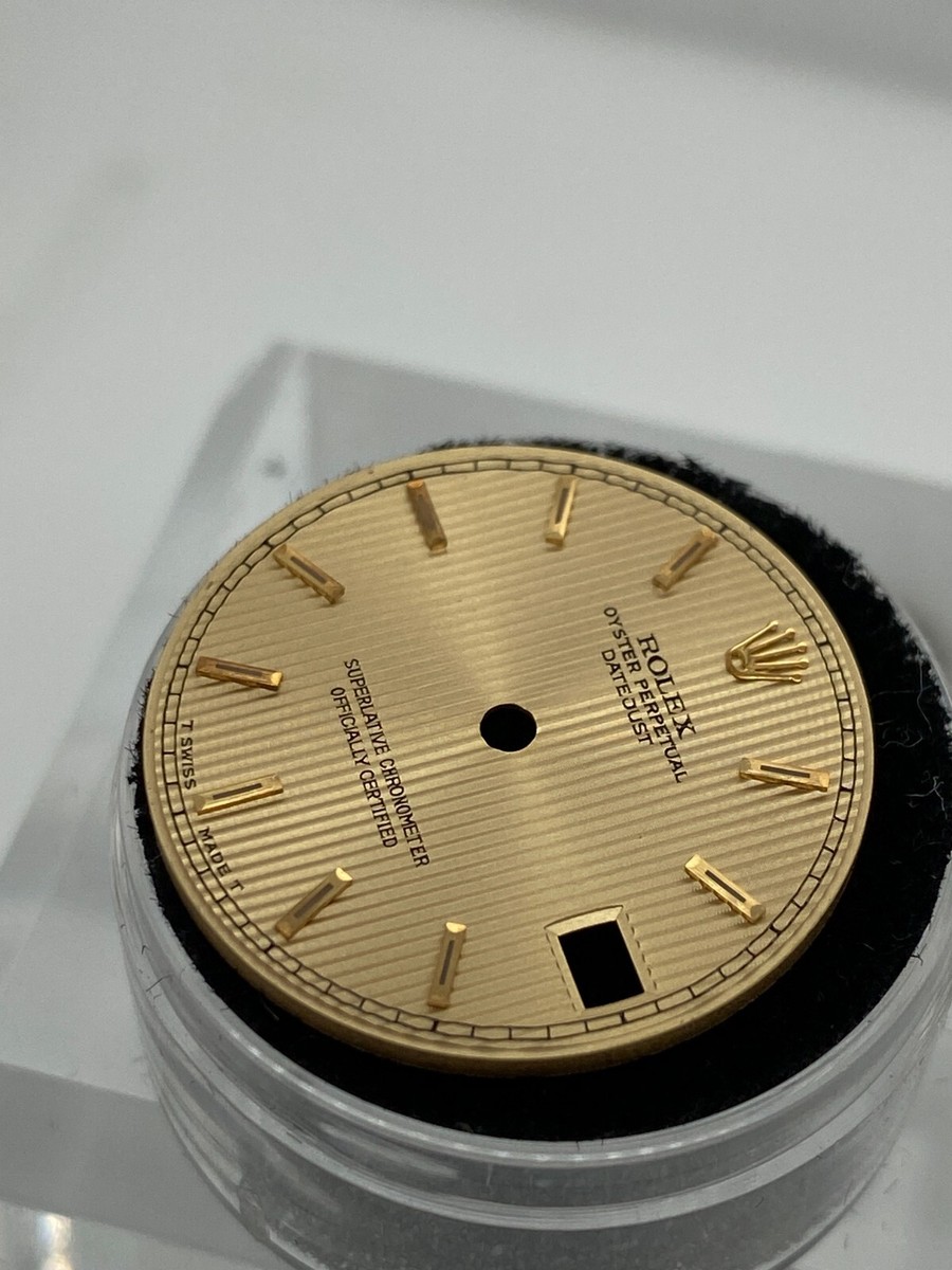Genuine Rolex Datejust 31mm champagne Tapestry w/ Gold sticks