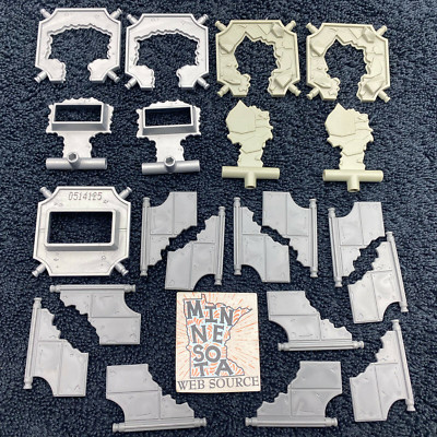 21 Micro Knex Panels Gray Trap Doors Plates - Rare Mini K'nex Speciality Parts