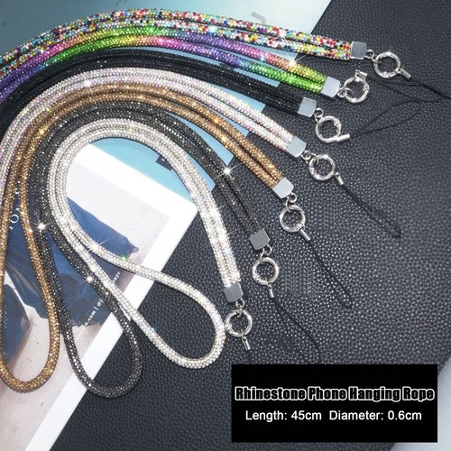 Crystal Phone Rhinestone Lanyard Bright neck hanging chain Phone Accessories