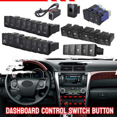Blue Back Light LED Dashboard Control Switch Button For Toyota Yaris Mitsubishi