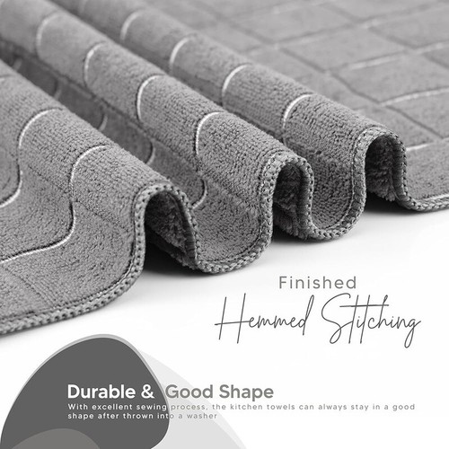Microfiber Cleaning Cloth 8 Pack Lint Free Reusable Kitchen Rags Dusting Towel - Picture 4 of 10