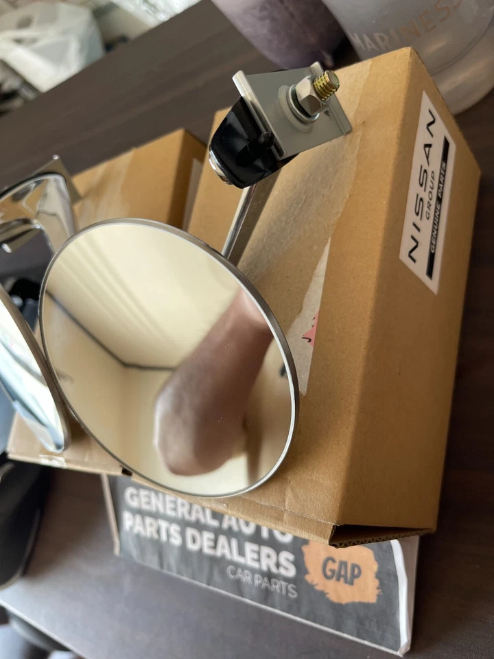 Genuine Nissan Right Left Side Fender Mirrors Datsun 510 1000 1200 Sunny B110 Foto 2 de 4