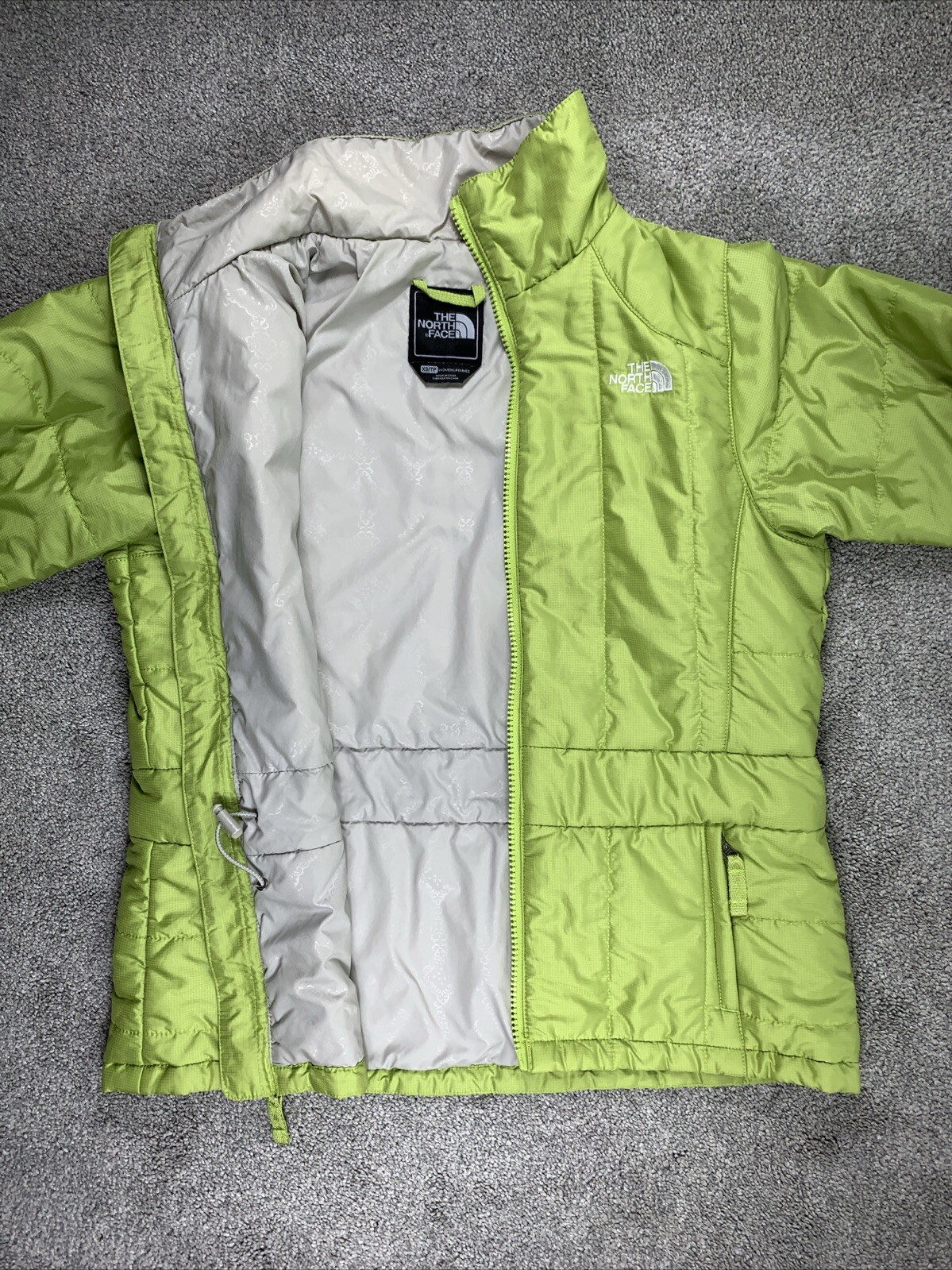 The North Face Girls Women's Puffer Jacket Full Zip Lightweight Size XS Yellow