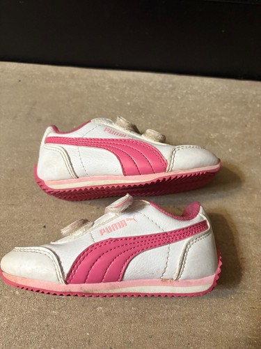 Puma STEPFLEEX FS SL V INF Toddler Leather Sneakers Shoes Pink - Picture 5 of 9