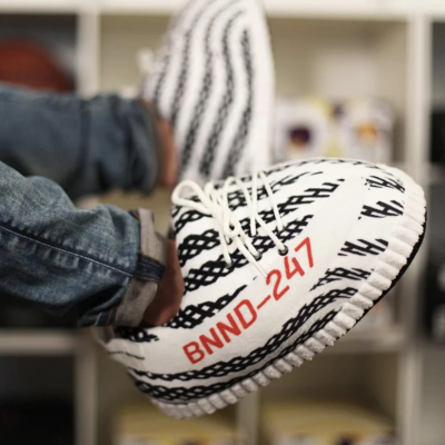 YZ Boost 350 V2 Zebra White Trainer Sneaker Slippers | eBay display picture 2