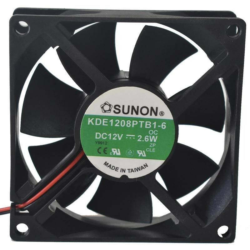 SUNON KDE1208PTB1-6A 8025 12V 2.6W Double Ball Mute Chassis Cooling Fan