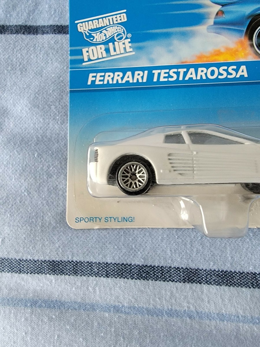 HOT WHEELS FERRARI TESTAROSSA WHITE WITH RARE WHEELS VARIATION