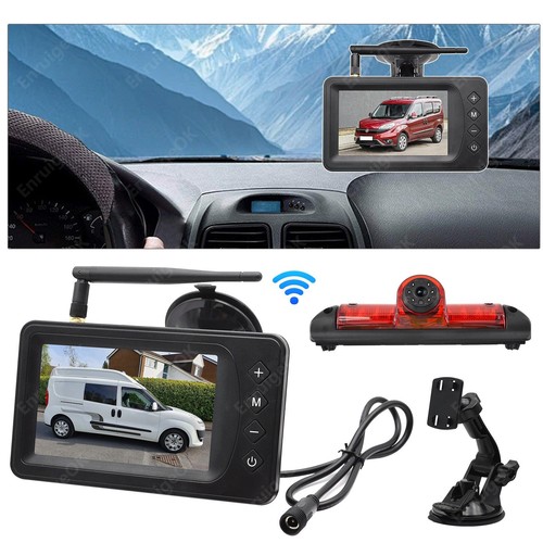 Wireless 5" Monitor Brake Light Rear View Camera for Fiat Ducato Citroen Relay - Picture 8 of 19