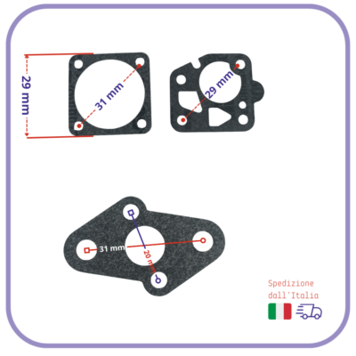 Set Guarnizioni Carburatore Kawasaki | Kit 8 Pezzi Per TD24, TD25, TD33, TD40, TD48, TG20, TG24, TG25, TG33 - Foto 7