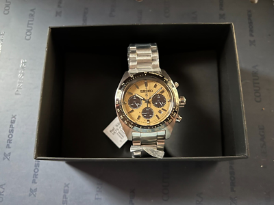 SEIKO SSC817 Prospex Speedtimer Solar Chronograph Yellow dial with