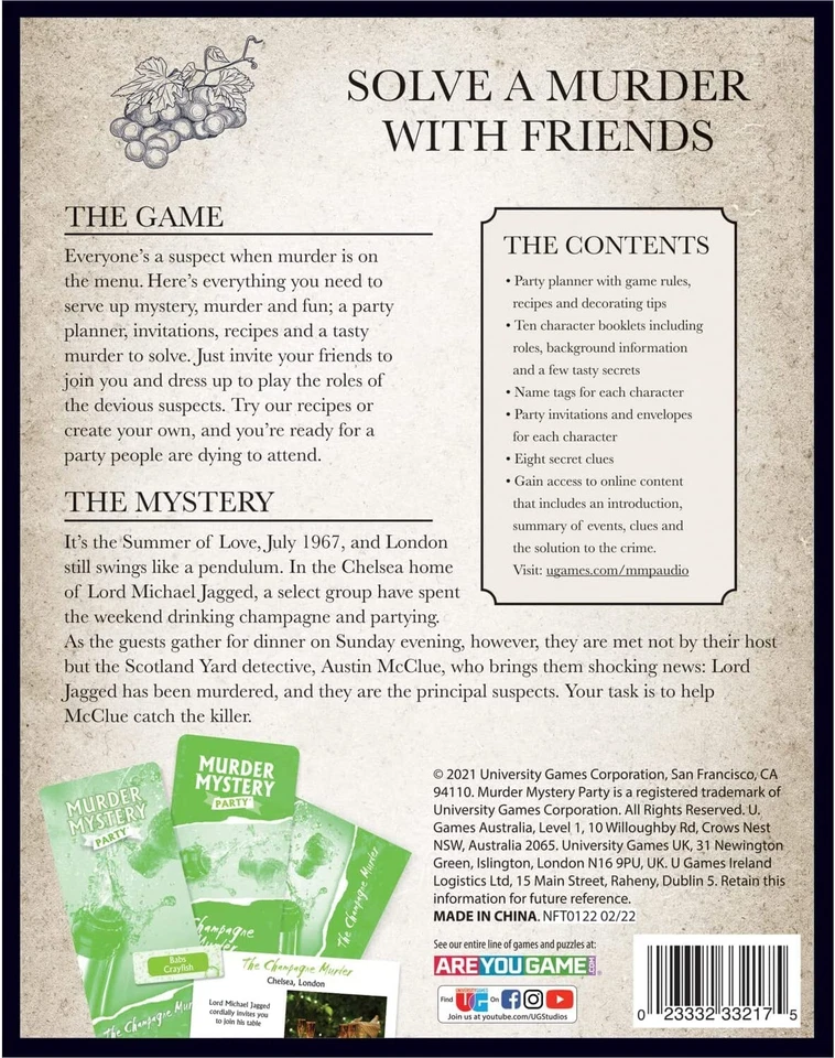 Murder Mystery Dinner Party Game - Champagne Murder - Image 2 of 4