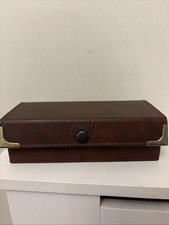 Vintage Double Six Dominoes Set 28 Pieces 5cm Tiles Inset Pips Carry Case Taiwan