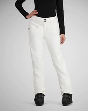 OBERMEYER MALTA PANT SKI PANTS SNOW WHITE POCKETS WOMEN'S SIZE 14 NEW F