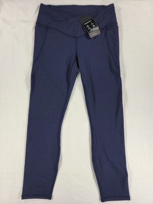 Fabletics Oasis Crossover PureLuxe 7/8 Leggings Pockets Women's Medium Navy NWT