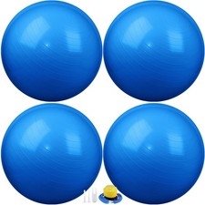 Leyndo 4 Pcs 26 Inch Yoga Exercise Ball Pilates Pregnancy Birthing Fitness Ball