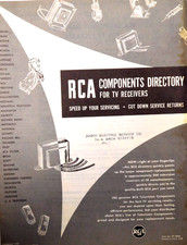 1950 – RCA Television Parts Cross Reference Replacement Guide - 16 Pages