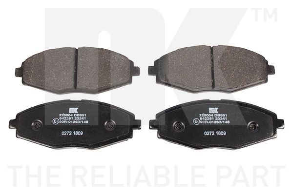 NK Bremsbelagsatz, Scheibenbremse 225004 FüR Chevrolet Daewoo-image