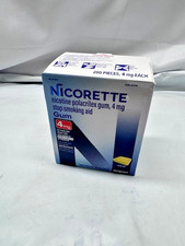 Nicorette Nicotine Gum Stop Smoking Aid 4mg, Original Flavor 200 Count-Exp 6/27