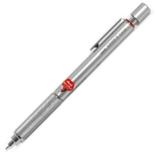 Uni Shift Pipe Lock Mechanical Pencil 0.9mm Silver Non Slip Grip Stable Writing