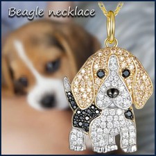Collar Colgante Beagle Amante del Perro Joyería Regalo Conmemorativo para Mujer