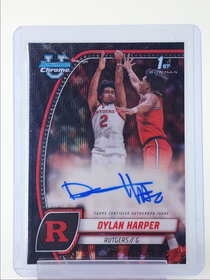 DYLAN HARPER 2024-25 BOWMAN CHROME UNIVERSITY 1ST AUTOGRAPH AUTO Q4770