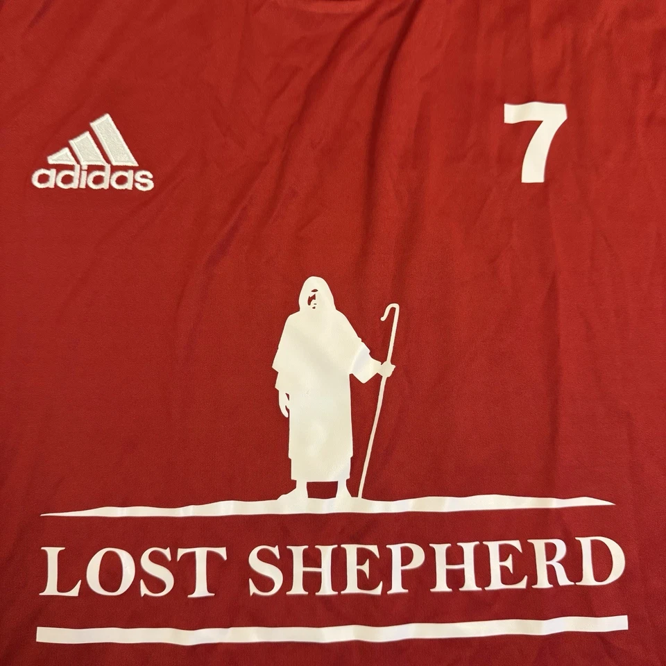 Camiseta de fútbol Adidas para hombre XL roja blanca a rayas manga corta Foto 2 de 4