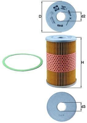MAHLE OX43D OIL FILTER