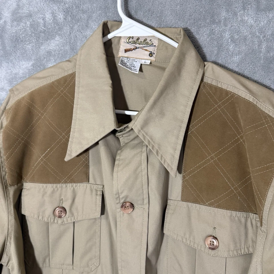 Chaqueta Cabelas De Colección Para Hombres L Bronceada Caza Tiro Pesca Safari Campo Cinturón Foto 2 de 4