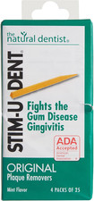 Stim-U-Dent Mint Plaque Removers, 4 Pack of 25 Value Pack of 4 