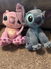 Disney Store Lilo and Stitch Angel Stitch Plush pair Stuffed Animal Toy 15"