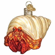 Old World Christmas Glass Blown Ornament, Hermit Crab With OWC Gift Box 