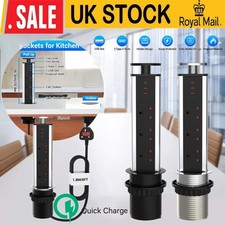 Pull Pop Up Power Socket USB&Type-c 3 UK Plug Kitchen Countertops Worktop Socket