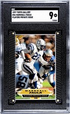 1997 Topps Gallery #36 Marshall Faulk Players Private Issue /250 SGC 9 POP 1
