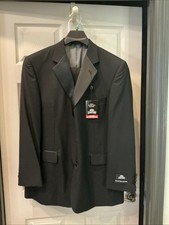 Stafford Formal Wear Men's Black Wool Tuxedo 44R - Jacket  Pants - NWT