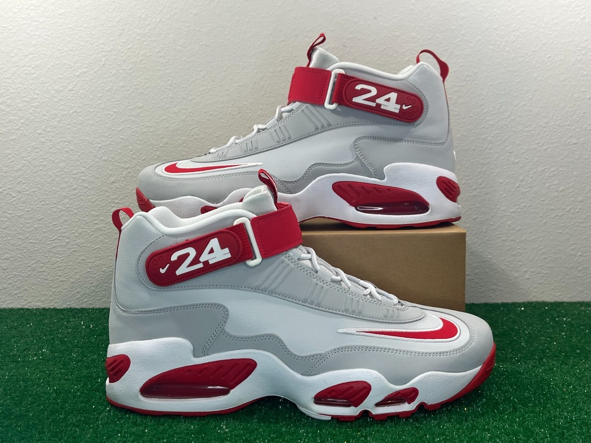 Sz 14 Men - Nike Air Griffey Max 1 Cincinnati Reds Grey Red Shoes