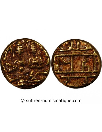 Inde Inde Royaume De VIjayanagara, Hari Hara II - 1/2 Pagode Or 1377-1404 - Imagen 1 de 4