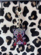 Multicolor Bear rhinestone Key Chain Animal Print Metal Crystal for Women