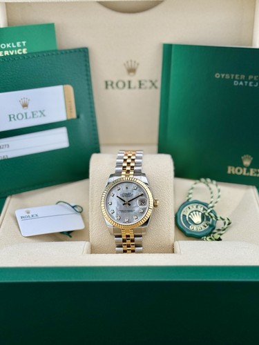 Rolex Lady-Datejust 31mm Ref. 178273 White MOP Diamond Dial 2018 Full Set 💎✨
