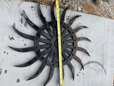 #ad #ad John Deere 18” Rotary Hoe Wheel Decor Garden Yard Art $22.95