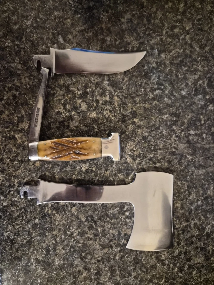 1935-45 Case Knifax Hatchet Combo Green Bone - Image 2 of 4