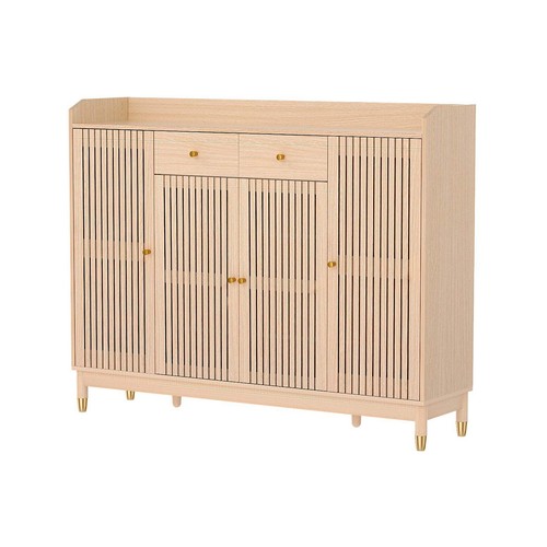 Artiss Shoe Rack Cabinet with Shelves 26 Pairs Pine - Picture 5 of 8