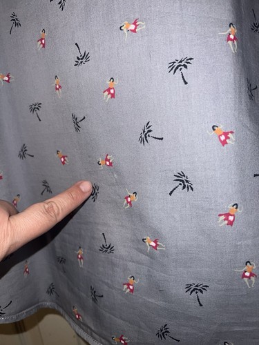 Coastal Brand Gray Button Shirt Hula Girls Vacay Mens Size XXL 100% Cotton - Picture 6 of 8
