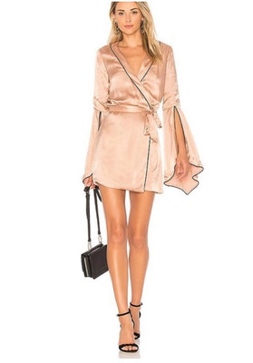 House of Harlow 1960 x REVOLVE Amos wrap dress RARE SIZE SMALL BELL SLEEVES 