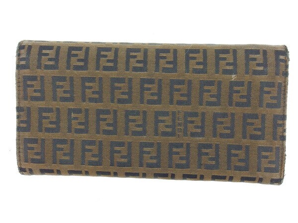 【関税&送料込】Fendi Dark Brown Leather Selleria Wallet Fendi Long Zip Wallet Brown Women's Leather New | eBay