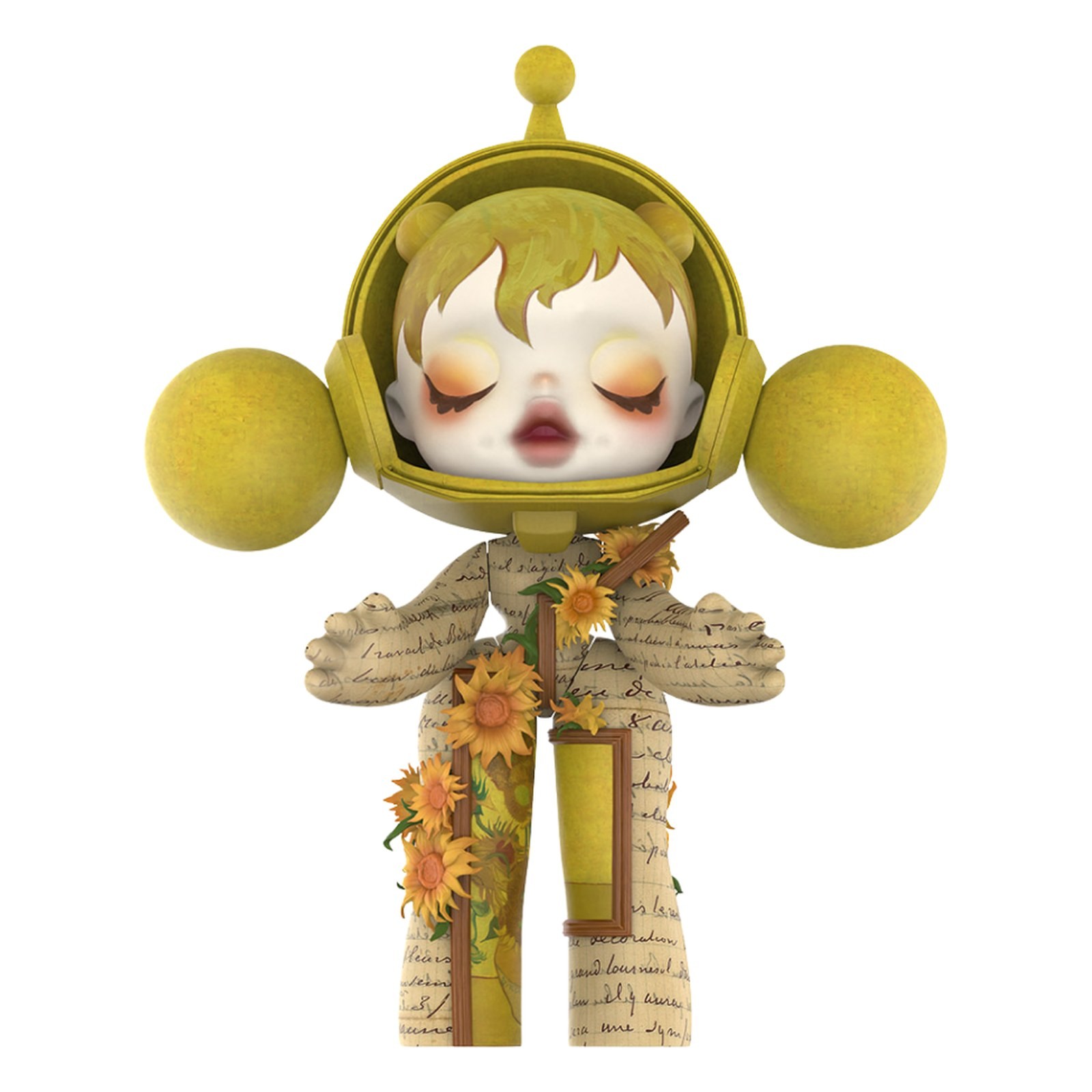 Pop Mart Skullpanda Van Gogh Museum Sunflowers 400% Designer Art Toy Figure